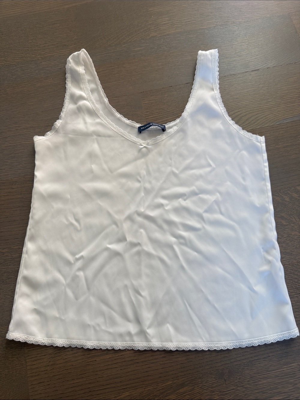 Brandy Melville white silky tank